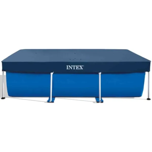 Hot Intex rektangulär ram swimmingpool - 300 x 200 x 75 cm - Blå - ingår Tillbehör A181 Pooler