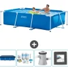 Best Intex rektangulär ram swimmingpool - 260 x 160 x 65 cm - Blå - ingår Tillbehör CB3 Pooler