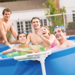 Best Intex rektangulär ram swimmingpool - 260 x 160 x 65 cm - Blå - ingår Tillbehör CB3 Pooler