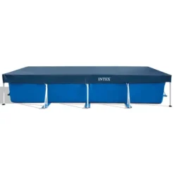 Intex rektangulär ram swimmingpool - 450 x 220 x 84 cm - Blå - ingår Tillbehör CB97