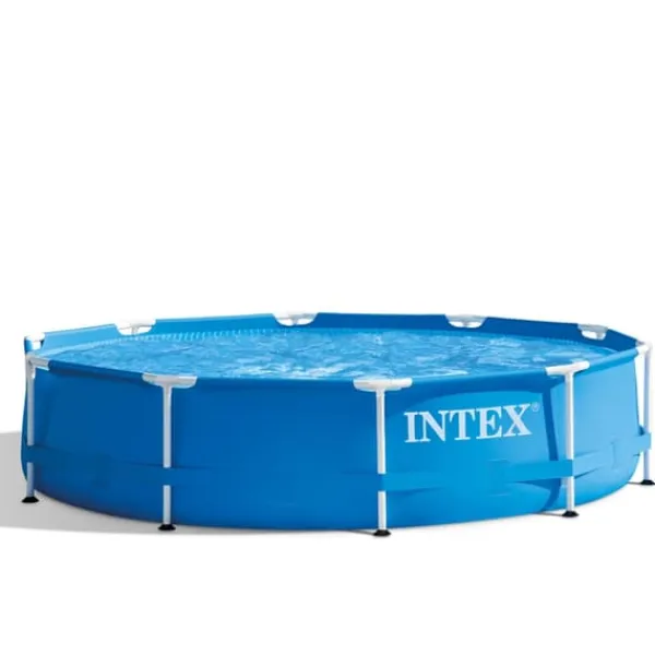Intex Round Frame Swimming Pool - 305 x 76 cm - Blå - Inklusive Tillbehör - CB15