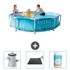 Sale Intex Round Frame Swimming Pool - 305 x 76 cm - Vattentryck - Ingår Tillbehör CB80 Pooler