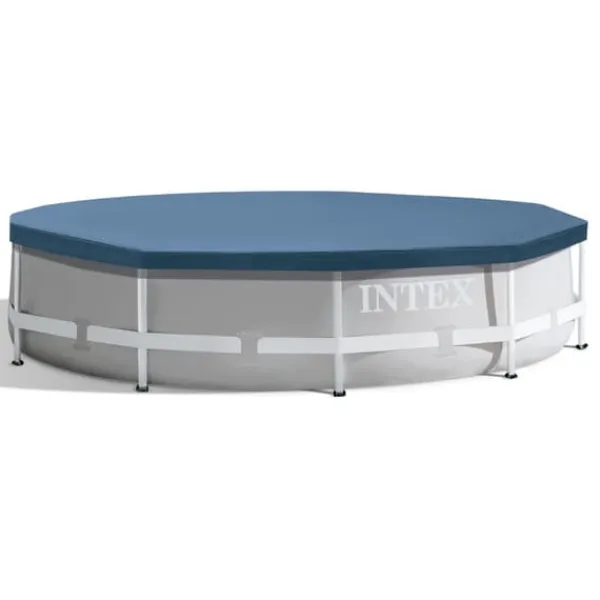 Discount Intex Round Frame Swimming Pool - 305 x 76 cm - Blå - Inklusive Tillbehör - CB55 Pooler