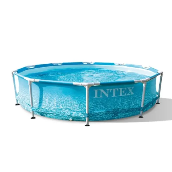 Discount Intex Round Frame Swimming Pool - 305 x 76 cm - Vattentryck - Ingår Tillbehör CB74 Pooler