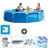 Sale Intex Round Frame Swimming Pool - 305 x 76 cm - Blå - Inklusive Tillbehör - CB16 Pooler