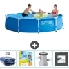 New Intex Round Frame Swimming Pool - 305 x 76 cm - Blå - Ingår Tillbehör CB10 Pooler