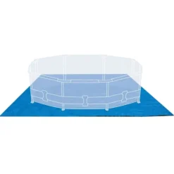 Best Intex Round Prism Frame Pool - 366 x 76 cm - Grå - Ingår Tillbehör CB79 Pooler