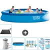 Hot Intex Rund Uppblåsbar Easy Set Pool - 457 x 84 cm - Blå - Inklusive Tillbehör - CB18 Pooler