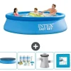 Best Intex Rund Uppblåsbar Easy Set Pool - 305 x 76 cm - Blå - Ingår Tillbehör CB2 Pooler