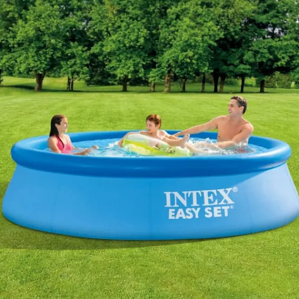 Best Intex Rund Uppblåsbar Easy Set Pool - 305 x 76 cm - Blå - Ingår Tillbehör CB2 Pooler