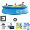 Intex Rund Uppblåsbar Easy Set Pool - 305 x 76 cm - Blå - Inklusive Tillbehör - CB24 Pooler