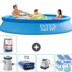 Online Intex Rund Uppblåsbar Easy Set Pool - 305 x 61 cm - Blå - Inklusive Tillbehör - CB56 Pooler