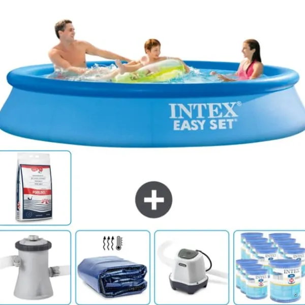 Online Intex Rund Uppblåsbar Easy Set Pool - 305 x 61 cm - Blå - Inklusive Tillbehör - CB56 Pooler