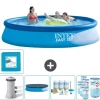 Hot Intex Rund Uppblåsbar Easy Set Pool - 396 x 84 cm - Blå - Inklusive Tillbehör - CB16 Pooler