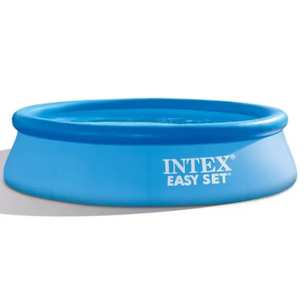 New Intex Rund Uppblåsbar Easy Set Pool - 305 x 76 cm - Blå - Ingår Tillbehör CB73 Pooler