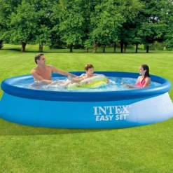 Outlet Intex Rund Uppblåsbar Easy Set Pool - 366 x 76 cm - Blå - Inklusive Tillbehör - CB95 Pooler