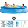 Discount Intex Rund Uppblåsbar Easy Set Pool - 305 x 61 cm - Blå - Inklusive Tillbehör - CB96 Pooler
