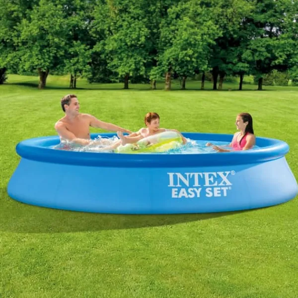 Discount Intex Rund Uppblåsbar Easy Set Pool - 305 x 61 cm - Blå - Inklusive Tillbehör - CB96 Pooler