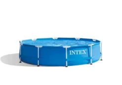 Clearance Intex simbassäng - Metallstomme - 305 x 76 cm - Inklusive solsegel Pooler