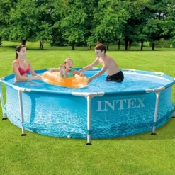 Outlet Intex simbassäng med rund ram - 305 x 76 cm - Vattentryck - Inklusive Tillbehör - CB87 Pooler