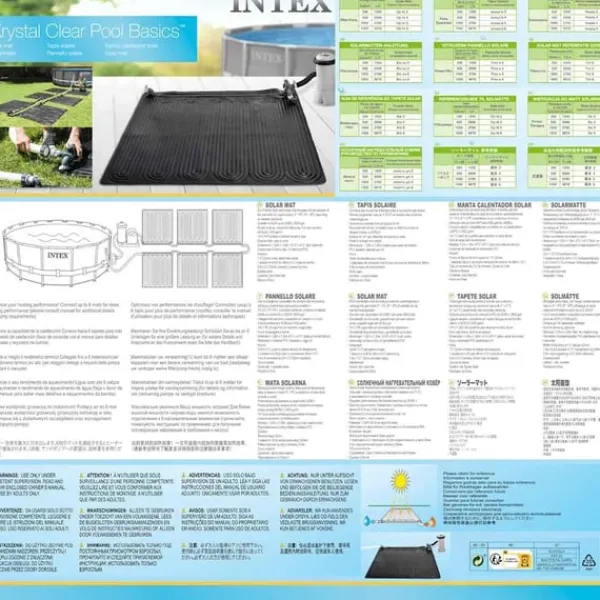 New INTEX Solvärmemattor PVC 1,2x1,2 m svart 2 st 28685 Pool- & Spatillbehör