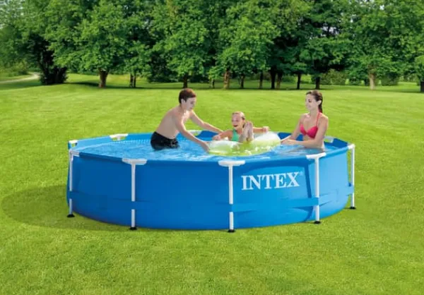 Intex swimmingpool - metallram - 305 x 76 cm - inklusive solsegel- och filterpump