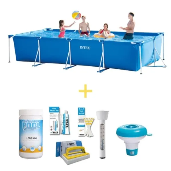Online Intex swimmingpool - Rampool - 450 x 220 x 84 cm - Inklusive WAYS underhållspaket Pooler