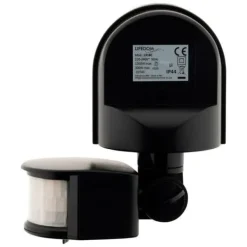 Discount IP44 rörelsedetektor - svängbar huvud - 1200W - Svart - Zenitech Rörelsedetektorer