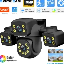 Sale IP-kamera, 15MP upplösning, AI rörelsedetektion,EU Kontakt, 1Pcs WIFI INTE Kort Säkerhetsmonitorer & Videokameror