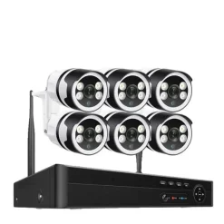 Clearance IP-kamerasystem, högupplöst video, tvåvägsljud,8CH och 6st 3MP kamera, Ingen Säkerhetsmonitorer & Videokameror