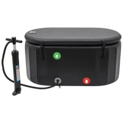 Sale Isbad 370 liter, uppblåsbar kallvattenbalja, kompakt design, svart Spa & Utomhusbad