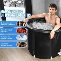 Outlet Isbadkar för idrottare, uppblåsbart kallvattenterapibad, bärbart stoppbadkar för återhämtning Spa & Utomhusbad