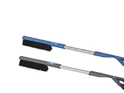 Hot Isskraber med børste 77cm - Aluminium skaft og med vendbar klinge Snöborttagning