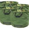New IvyH - 4 x Trädgårdspåse 125L Extra robust med Handtag, Grön Bladplockningspåse med Militärduk H45.7 cm, D55.8 Trädgårdskorgar