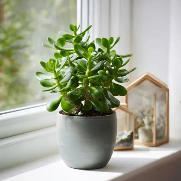 Jadeväxt - 2-pack - Crassula ovata - Höjd 15-25cm - ø12cm