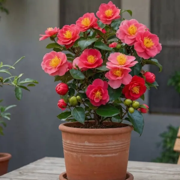 Online Japansk Ros - Set om 2 - Camellia japonica - Höjd 60-70cm - ⌀19cm Buskar