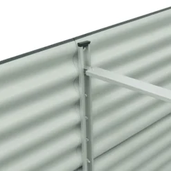 vidaXL Jardinière - - 240x80x81 cm - Galvaniserat stål - Grå - Rektangulär