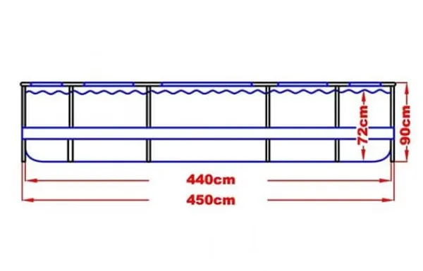 Outlet Jilong 450 x 90 cm uppblåsbar pool med pump - komplett set Pooler