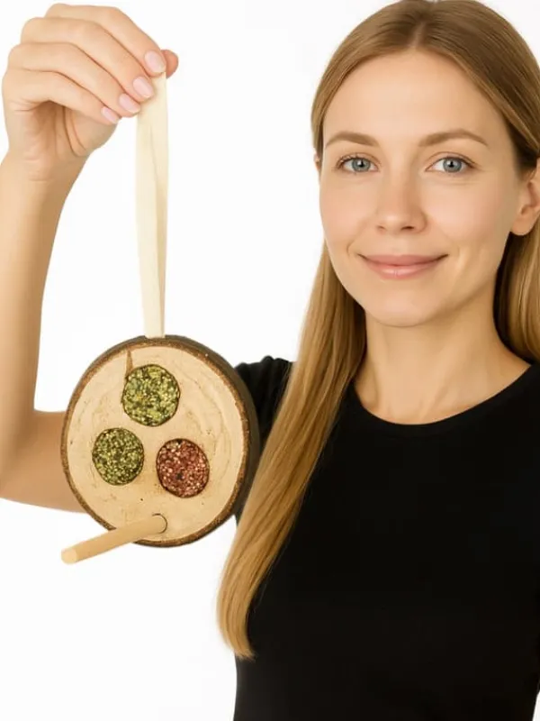 Hot JR FARM - Disc Trio - läckra godbitar för lek och mums för alla papegojor 70g För Fåglar & Småvilt