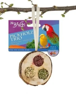 Hot JR FARM - Disc Trio - läckra godbitar för lek och mums för alla papegojor 70g För Fåglar & Småvilt