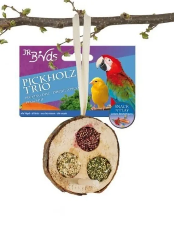 Hot JR FARM - Disc Trio - läckra godbitar för lek och mums för alla papegojor 70g För Fåglar & Småvilt