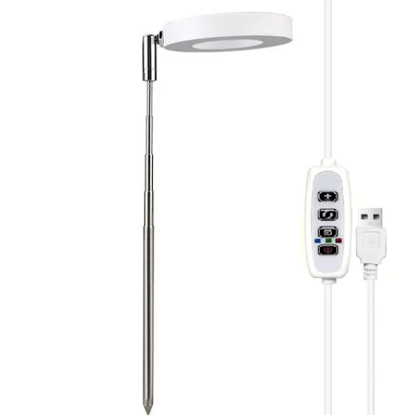 Justerbar Höjd 3.5 tum Röd Blå LED Växtlampa - 5W USB Växtlampa för Inomhusbruk