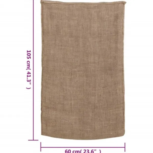 Jutesäckar 30 -pack 100% ekologisk jute | Storlek: 60x105 cm | 220 gsm