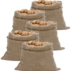 Sale Jutesäckar 5 st 100x110 cm 100 % jute 220 gsm Jord & Sand