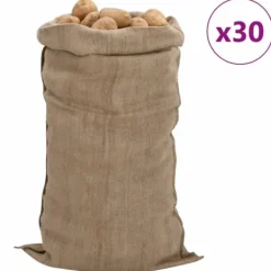 Clearance Jutesäckar 30 st 65x135 cm 100% jute 340 gsm Jord & Sand