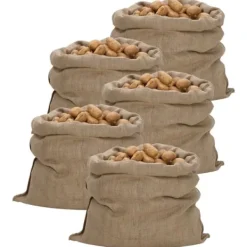 vidaXL Jutesäckar 5 st 100x110 cm 100% jute 340 gsm