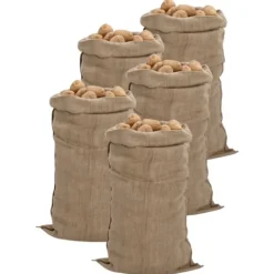vidaXL Jutesäckar 5 st 65x135 cm 100% jute 340 gsm