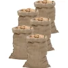 vidaXL Jutesäckar 5 st 60x105 cm 100% jute 340 gsm