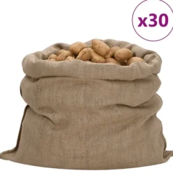 Clearance Jutesäckar 30 st 100x110 cm 100% jute 340 gsm Jord & Sand