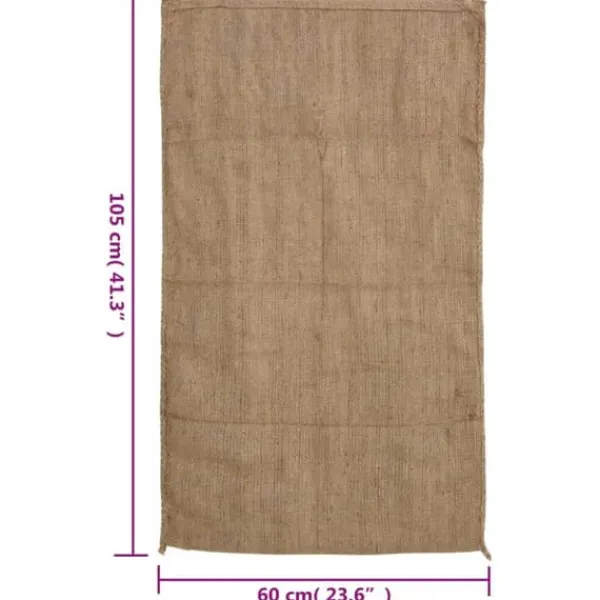 Sale Jutesäckar 5-pack 60x105 cm - Ekologiska och multifunktionella | Färg: Natur | Storlek: 60x105 cm Trädgårdskorgar